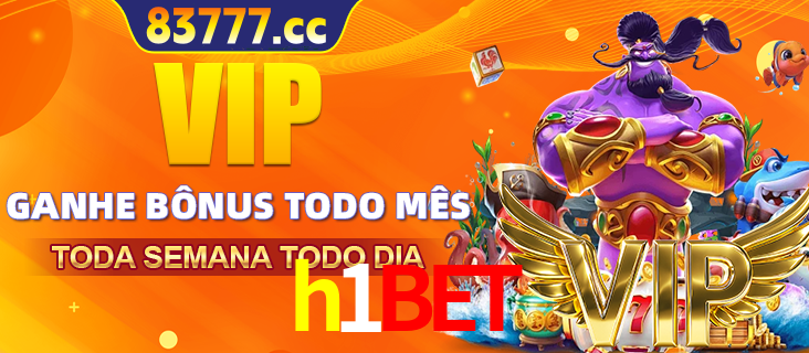 Banner promocional do h1bet oferecendo 100% de recompensas adicionais contínuas para quem fizer o login diário (Daily sign-in), com um mascote de coelho.