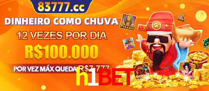 Banner do programa de recompensas Recomende para amigos do h1bet, detalhando os bônus por convidar amigos, com prêmios que chegam a R$288.888.