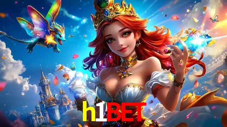 A princesa de um reino de fantasia mágico, com seu pequeno dragão, apresentando um mundo de prêmios encantados nos jogos de caça-níqueis do cassino h1bet.